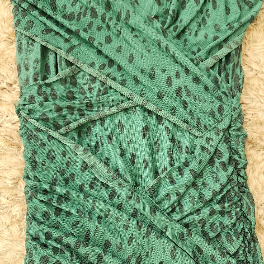 Free People Katana Mini Dress Alpine Combo Dark Green - Picture 6 of 15